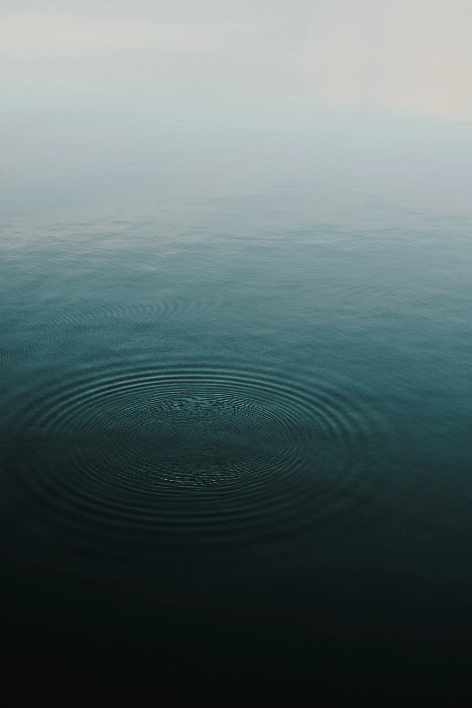 Concentric ripples settling back into still water, the stillness the practice is named for